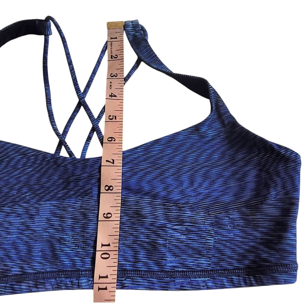 Lululemon Free To Be Strappy Yoga Bra Space Dye Sapphire Blue Size 12 - Picture 9 of 13